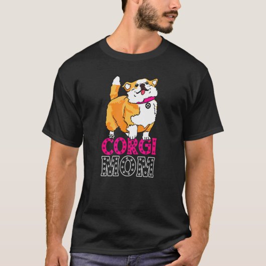 Corgi Moeder Sloom Corgo Wandelen T-shirt (Voorkant)