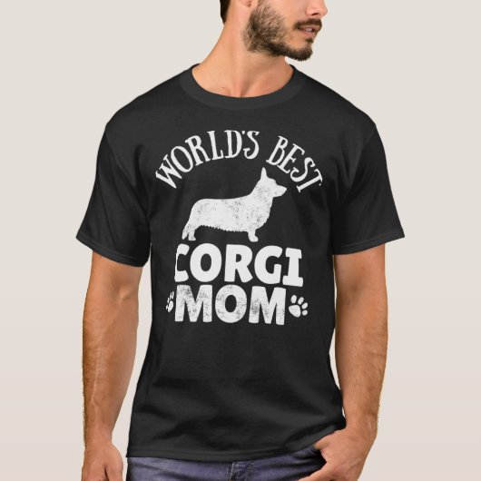 Corgi Moeder T-shirt Hondenwandel Outfit (Voorkant)