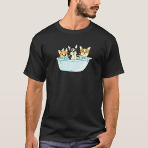 Corgi Moeder Vader Gekke Hond Mooie Bubbelbadkuip T-shirt