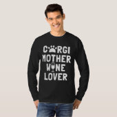Corgi Moeder Wine T-shirt (Voorkant volledig)