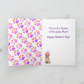 Corgi Moederdag gevouwen vakantie Kaart (Binnen)