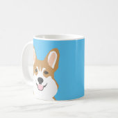 Corgi Mok - Aqua Turquoise Corgi Mok (Voorkant links)