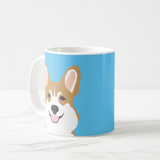 Corgi Mok - Aqua Turquoise Corgi Mok (Voorkant links)