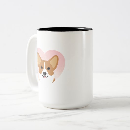 Corgi-Mokken Tweekleurige Koffiemok (Voorkant links)