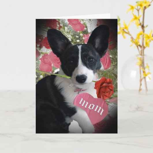 CORGI MOM MOEDERDAG KAARTEN (Gele Bloem)