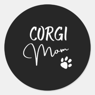 Corgi Mom Pet Gifts for Corgi Dog Lovers And Owner Ronde Sticker