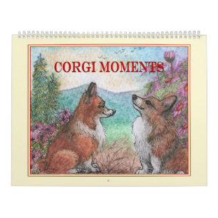 Corgi Moments Muurkalender – grillige hondenkunst Kalender