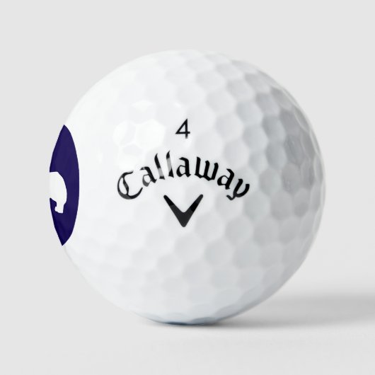 Corgi Monogrammed Blue Navy Golfballen (Logo)