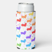  Corgi, Monogrammed Party Favor Seltzer Blikjeskoeler (Seltzer Achterkant)