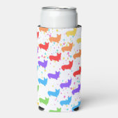 Corgi, Monogrammed Party Favor Seltzer Blikjeskoeler (Seltzer Voorkant)