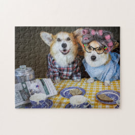 Corgi Morning Coffee puzzle Legpuzzel