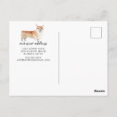 Corgi Moving Announcement Briefkaart (Achterkant)