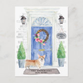 Corgi Moving Announcement Briefkaart (Voorkant)