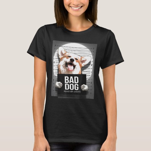 Corgi Mugshot T-shirt (Voorkant)