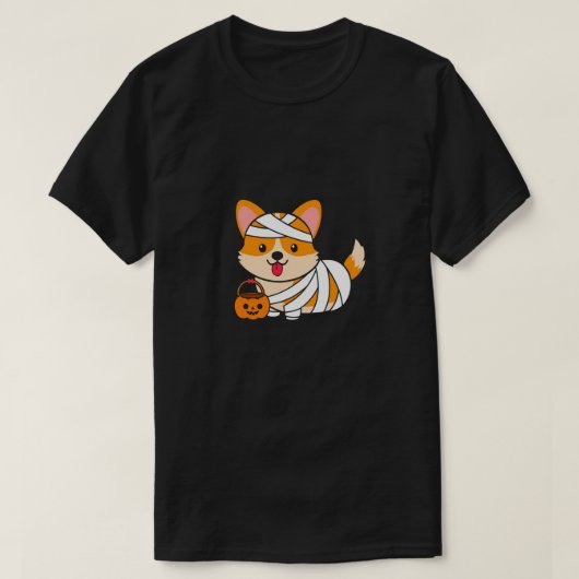 Corgi Mummy Halloween T-shirt (Design voorkant)