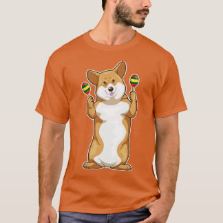 Corgi muzikant Maracas Music T-shirt