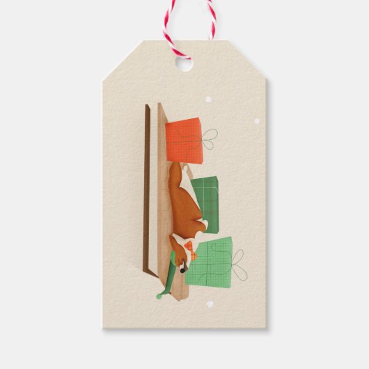 Corgi Napping Gift Labels Cadeaulabel (Voorkant)