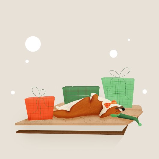 Corgi Napping Gift Labels Cadeaulabel