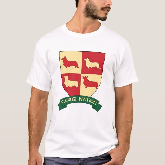 Corgi Nation Crest T Shirt (Voorkant)