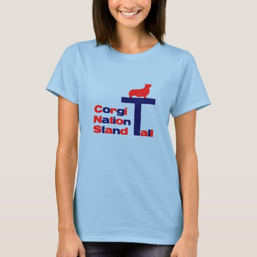 Corgi Nation stand-all T-shirt (Voorkant)