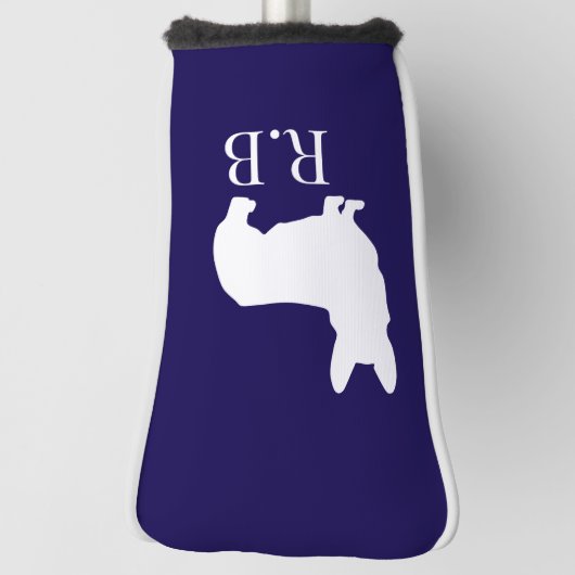 Corgi Navy Golf Head Hoesje Golfheadcover (Draai 90)