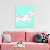 Corgi Notes Canvas Afdruk (Insitu (Woonkamer))