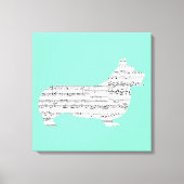 Corgi Notes Canvas Afdruk (Voorkant)