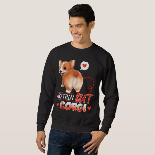 Corgi Nothing Long Sleeve Trui (Voorkant volledig)