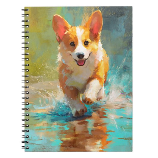 Corgi-Notitieboek spatten Notitieboek (Voorkant)