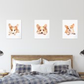 Corgi Nursery Decor, Corgi Wall Art Muurkunst Sets (Slaapkamer)