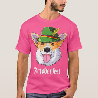Corgi Oktoberfest Gifts Kinder Boys Mannen Lederho T-shirt