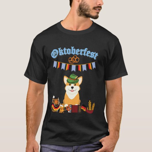 Corgi Oktoberfest T-shirt (Voorkant)