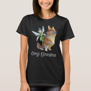 Corgi oma Pembroke Welsh Corgi & fee retro D T-shirt