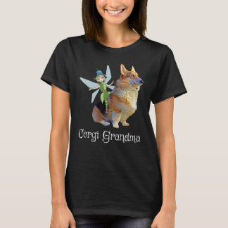 Corgi oma Pembroke Welsh Corgi & fee retro D T-shirt