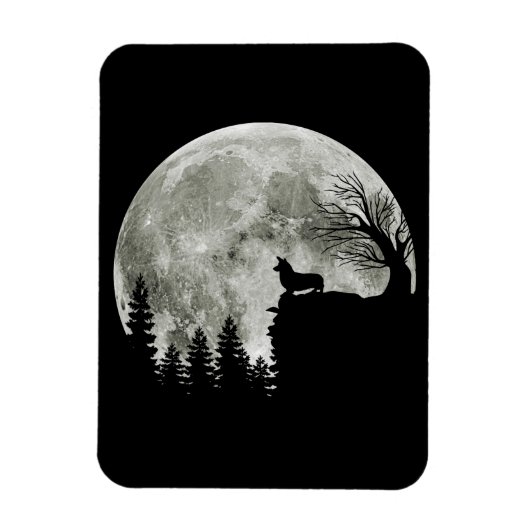 Corgi On Mountain Blood Moon Halloween Gifts Magneet (Verticaal)
