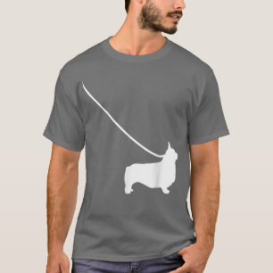 Corgi op een leashDog Pet mam Papa Cute Funny T-shirt