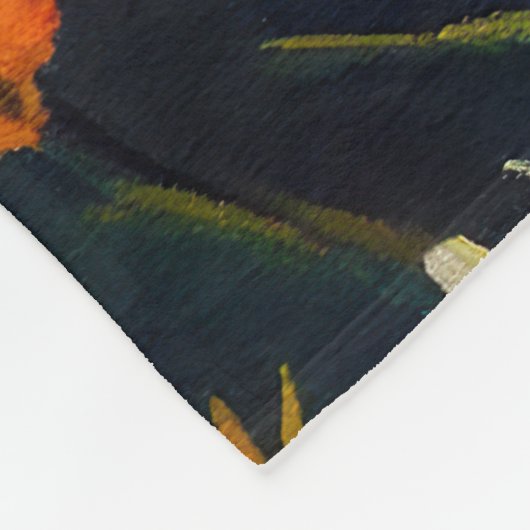 Corgi op een peddel: Een Schilderachtig avontuur Fleece Deken (Hoek)