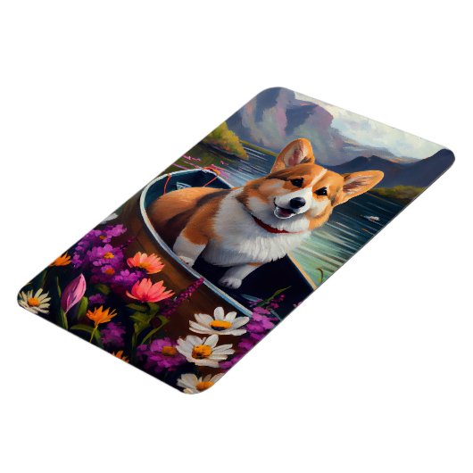 Corgi op een peddel: Een Schilderachtig avontuur Magneet (Linkerzijde)