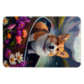 Corgi op een peddel: Een Schilderachtig avontuur Magneet (Horizontaal)