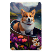 Corgi op een peddel: Een Schilderachtig avontuur Magneet (Verticaal)