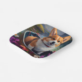 Corgi op een peddel: Een Schilderachtig avontuur Papieren Bordje (Gebogen)