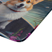 Corgi op een peddel: Een Schilderachtig avontuur Snijplank (Hoek)