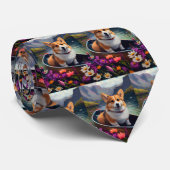 Corgi op een peddel: Een Schilderachtig avontuur Stropdas (Opgerold)