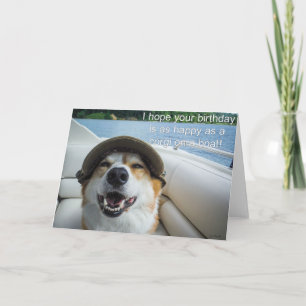 Corgi op een verjaardagskaart kaart