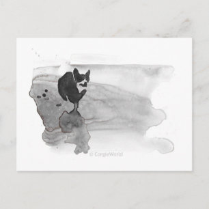 Corgi op het strand Briefkaart