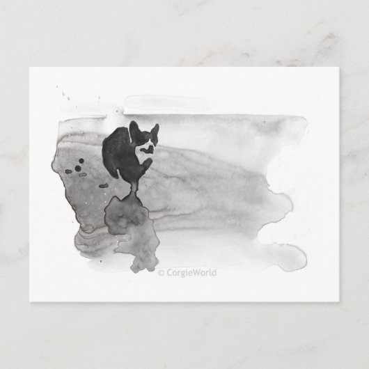 Corgi op het strand Briefkaart (Voorkant)