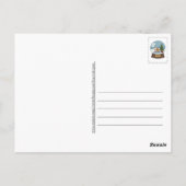 Corgi op Schaatsen Kerst Briefkaart (Achterkant)