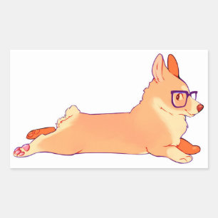Corgi-oplegger Rechthoekige Sticker