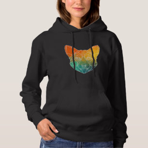 Corgi Outline Polygons Waterverf Silhouette Hoodie