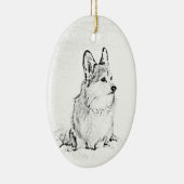 Corgi oval ornament (Rechts)